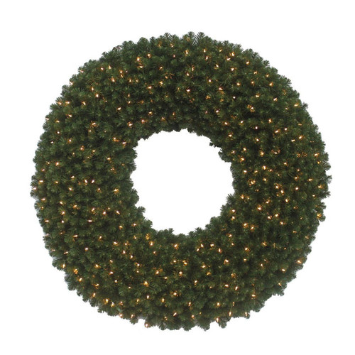 60“ Pre-Lit Warm White Twinkle LED Commercial Wreath