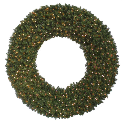 84“ Pre-Lit Warm White LED Commercial Wreath