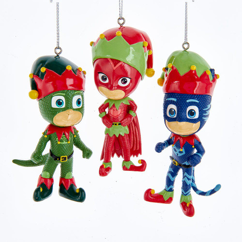 PJ Masks© With Elf Suits Ornaments, 3 Assorted