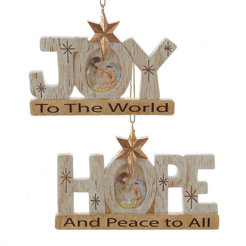 Inspirational Saying Ornaments, 2 Assorted