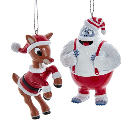 Rudolph The Red Nose Reindeer® Bumble and Rudolph Blow Mold Ornaments, 2 Assorted