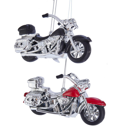 Motorcycle Ornaments, 2 Assorted