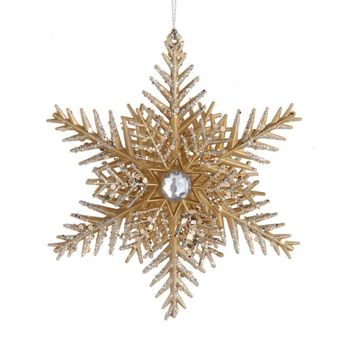 Champagne Gold Snowflake Ornament