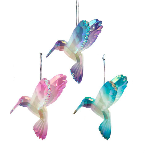 Glow In The Dark Hummingbird Ornaments, 3 Assorted