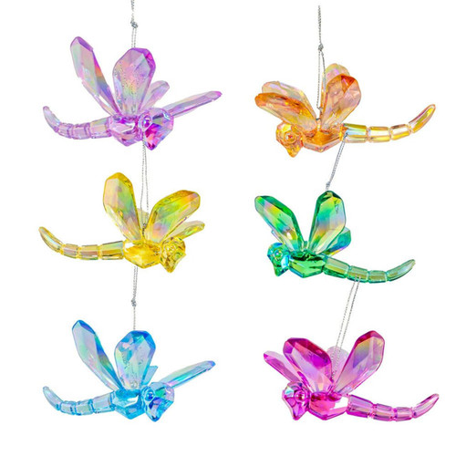 Colorful Dragonfly Ornaments, 6 Assorted