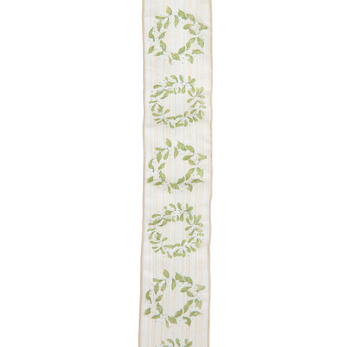 Mistletoe Wreath Double Wire Ribbon