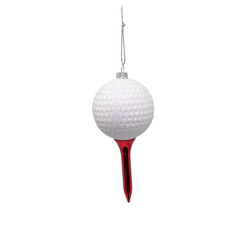 Golf Ball With Tee Ornament
