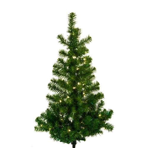 4' Pre-Lit Clear Incandescent Norway Pine Wall Tree