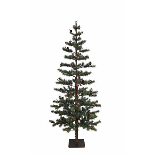 5' Un-Lit Pine Tree With Pinecone and Berries
