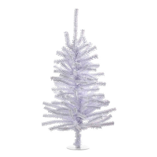 18“ Un-Lit Shiny White Tree