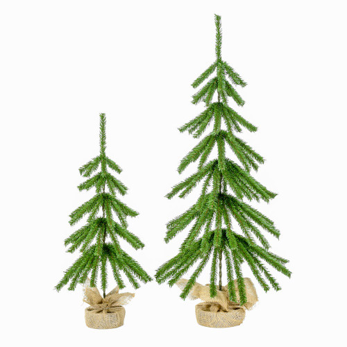 24“-36“ Un-Lit Alpine Tree Set, 2-Pieces
