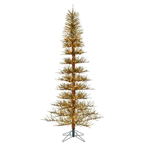 7.5' Pre-Lit Warm White LED Slim German Layered Tree