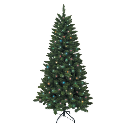 6' Pre-Lit Multicolored Incandescent Point Pine Tree