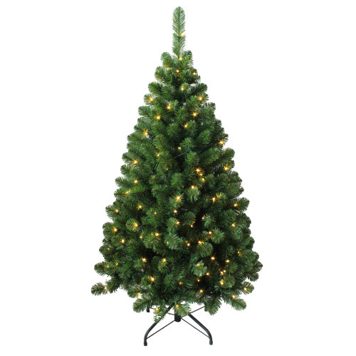 4.5' Pre-Lit Warm White LED Point Pine Tree