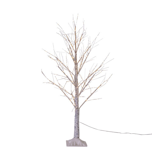 4' Pre-Lit Warm White Fairy Twinkle LED White Birch Twig Tree