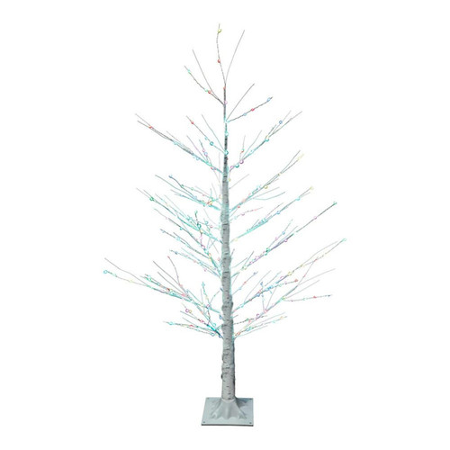 4' Pre-Lit RGB Fairy LED White Birch Tree