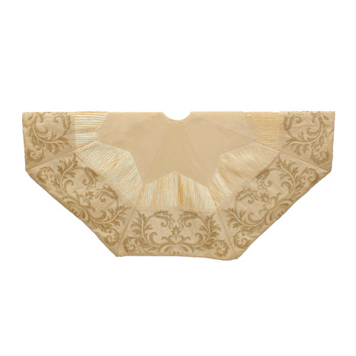 50" Gold and Ivory Sequin Tree Skirt