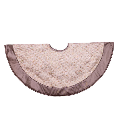 Diamond Jacquard With Gray Dupion Border Tree Skirt