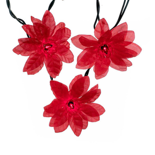 28.3' UL 35L Red Poinsettia Light Set