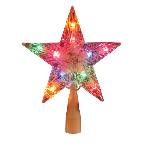 7" UL 10L Multicolored Crystal Star Treetop