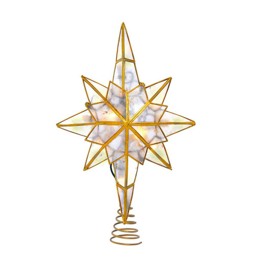 11“ UL 10-Light LED Capiz Star Treetop