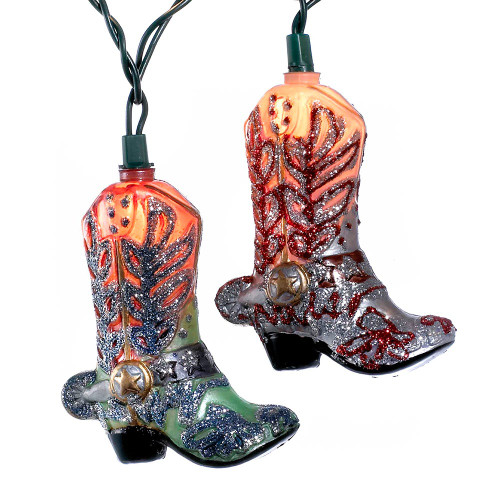 9' UL 10L Cowboy Boots With Glitter Light Set