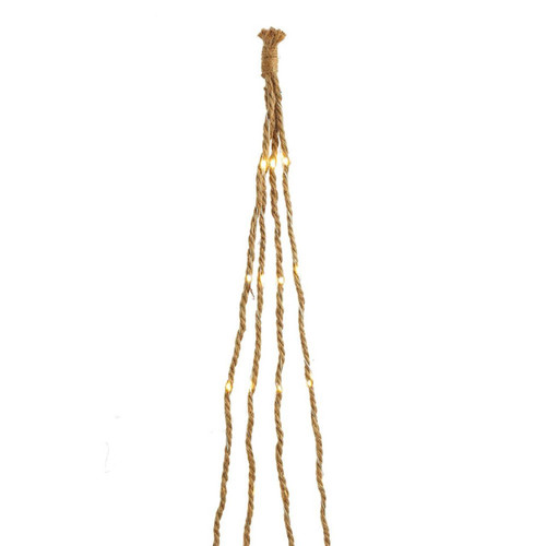 6' 72-Light Brown Burlap LED Rope Light