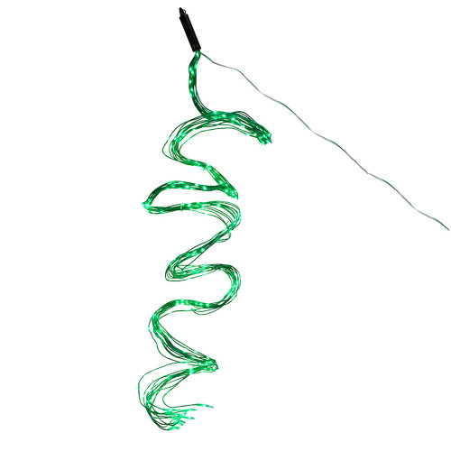 6.5' 240-Light Green Multi-Strand With Green LED Cascade Light