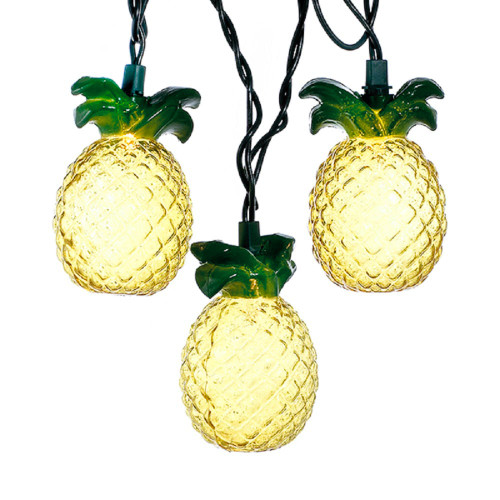 9' UL 10L Glass-Look Pineapple Light Set