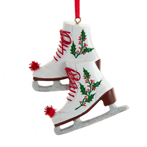 Ice Skates With Holly Ornament