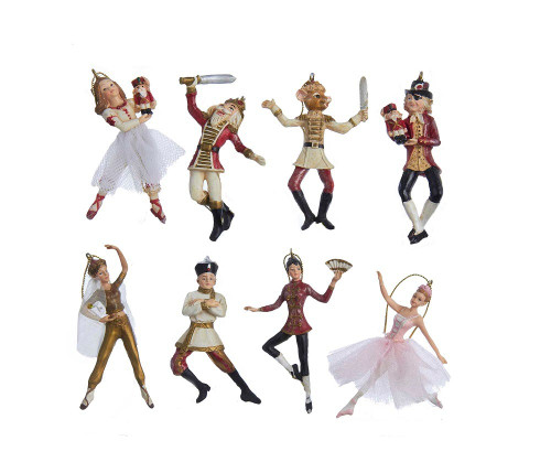 Miniature Nutcracker Suite Ornaments, 8 Assortment