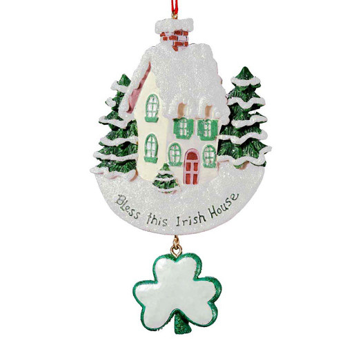 “Bless This Irish House“ Ornament For Personalization