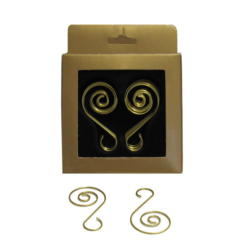 Gold Wire Ornament Hooks 30-Piece Set
