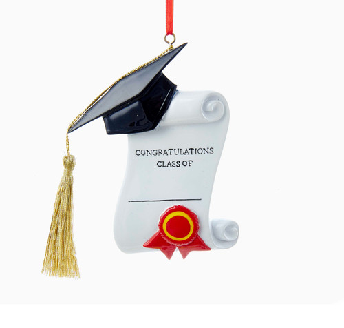 Graduation Diploma Ornament For Personalization