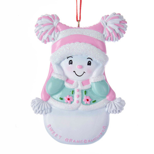 Snowgirl “Sweet Granddaughter“ Ornament For Personalization