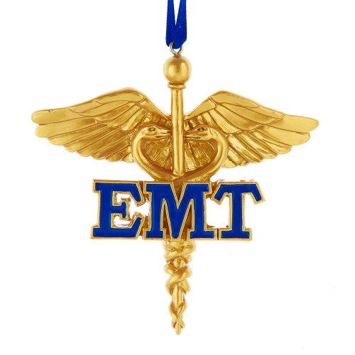 Gold Caduceus Emergency Medical Technician EMT Ornament