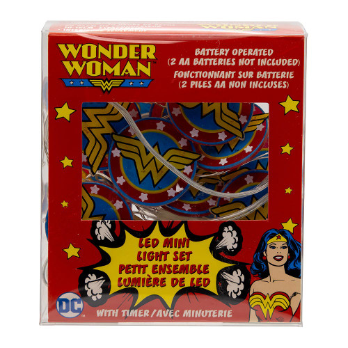 9' Battery-Operated 20L Wonder Woman™ LED Fairy Light Set