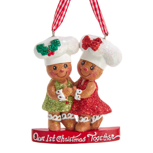 "Our 1st Christmas Together" Dancing Gingerbread Ornament