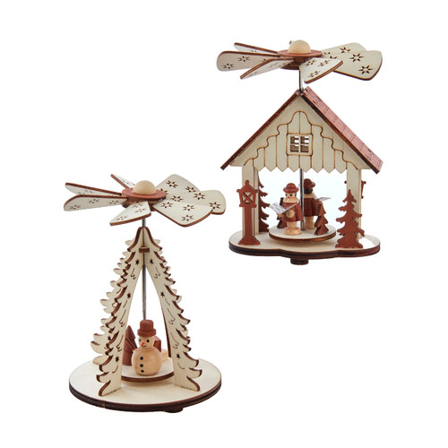 Courtyard With Carolers & Snowman Table Pieces, 2 Assorted