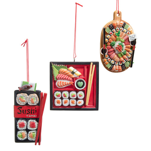 Sushi Dish Ornaments, 3 Assorted