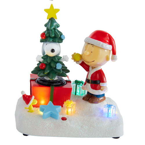 Peanuts© Battery Operated Animated Musical Decorating The Tree Table Piece