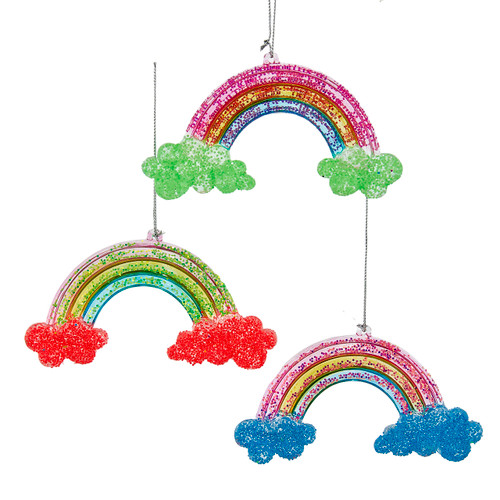 Glow-In-The-Dark Rainbow Ornaments, 2 Assorted