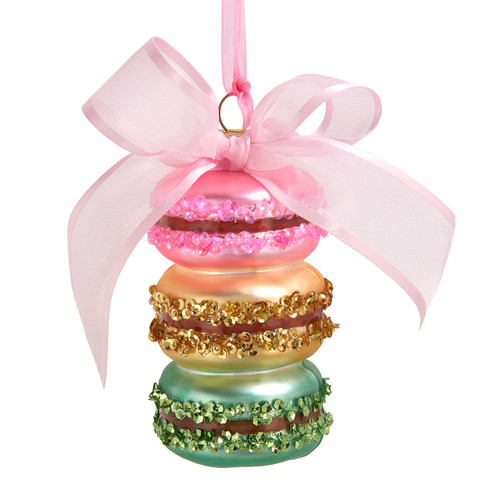 Glass Macarons With Bow Ornament