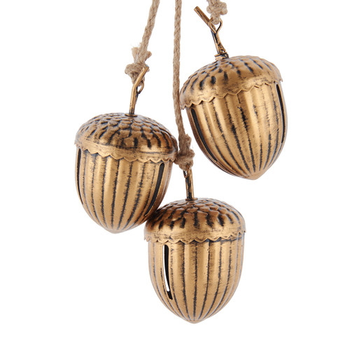 Antique Style Gold Acorn Bell String Ornament