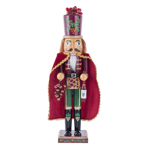 15" Burgundy Wine Nutcracker