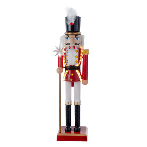 24" Battery Operated Lighted Musical Nutcracker