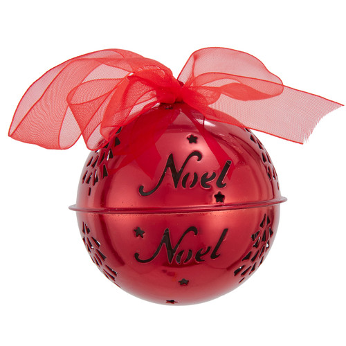 80MM Metal Red Bell Ornament
