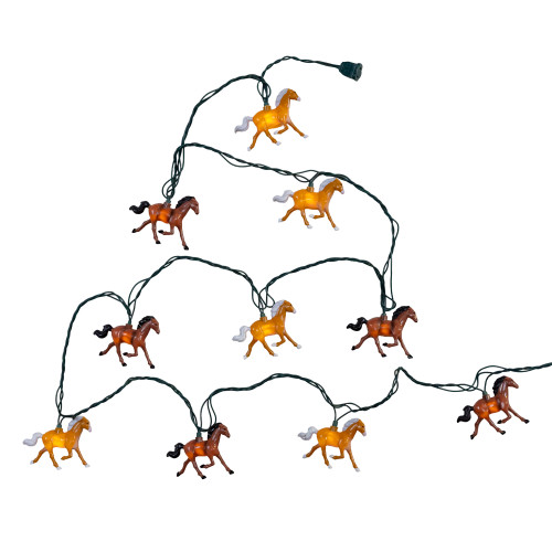 9' UL 10L Clear LED Running Horse Light Set 