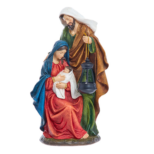 Battery Operated Holy Family With Lantern Table Piece