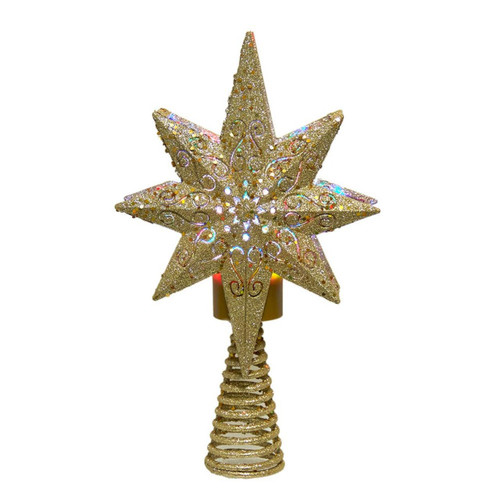13.4“ Gold Glitter Polaris Star Projector Treetop